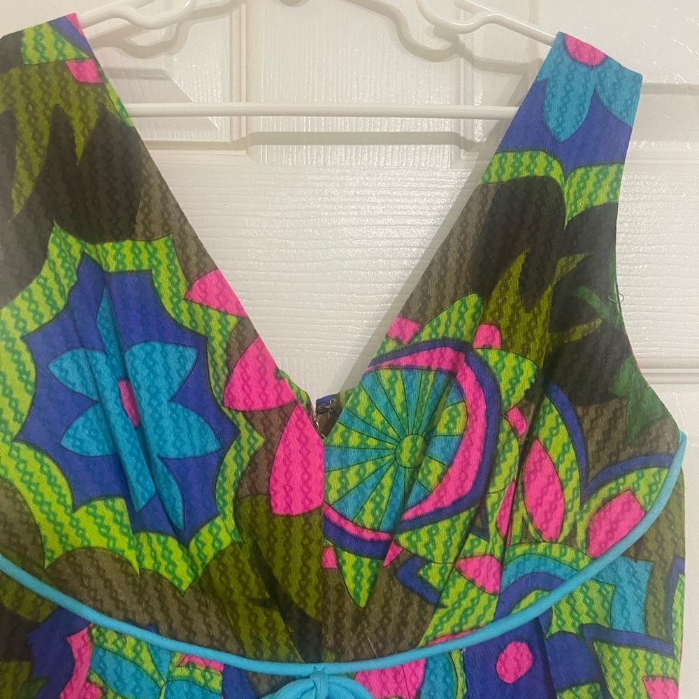 60's Lauhala Hawaiian Jumpsuit Dress Tiki Lounge … - image 3